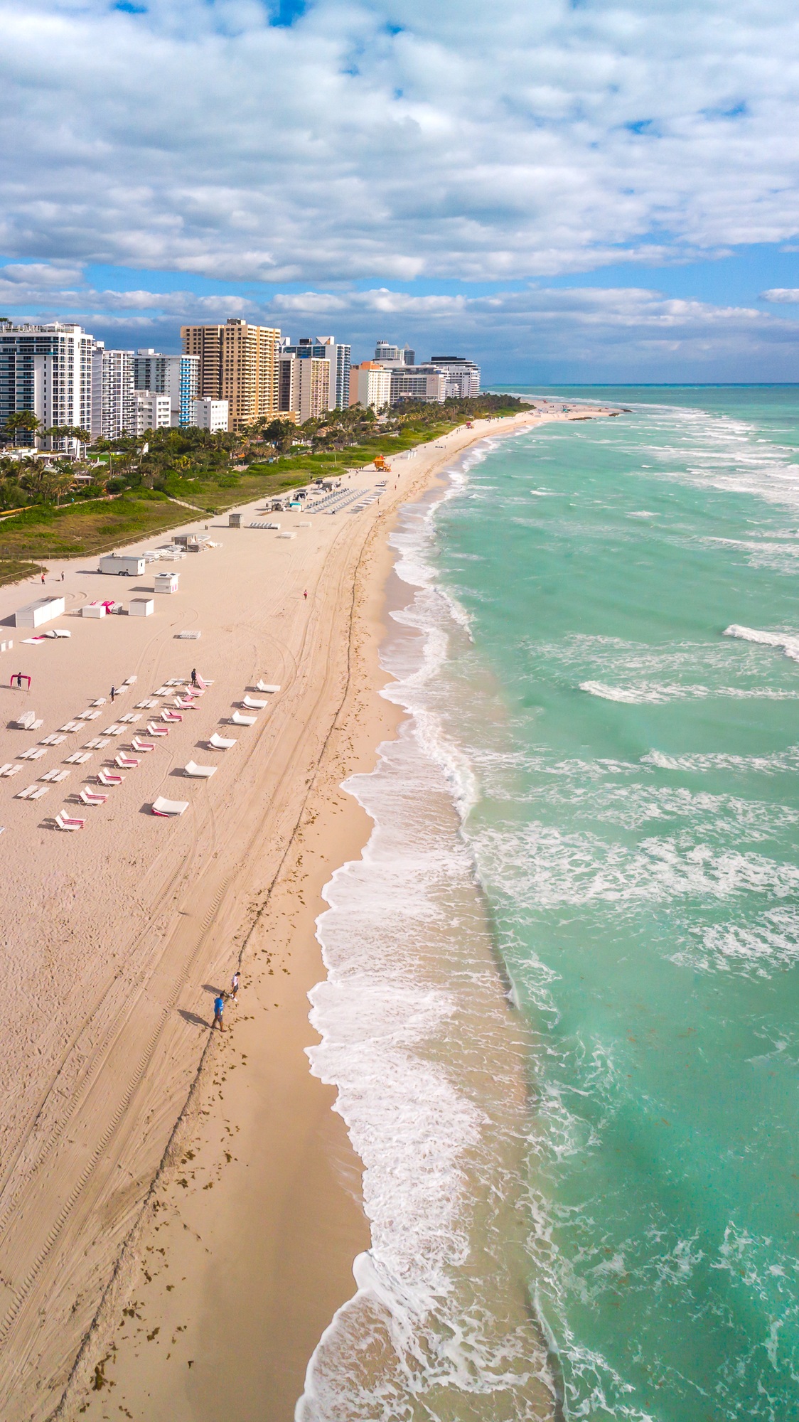 Aerial View of South Beach, Miami, Florida